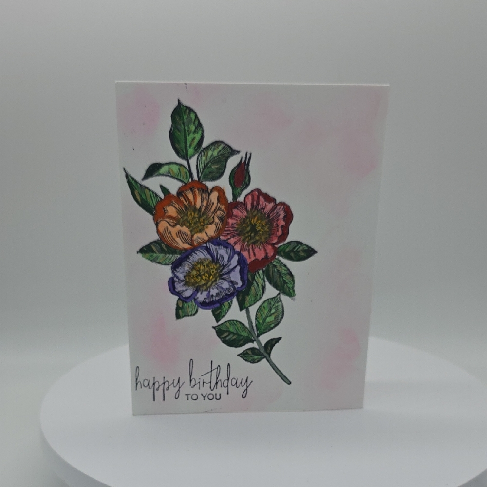 Happy Birthday – Floral Greeting Card